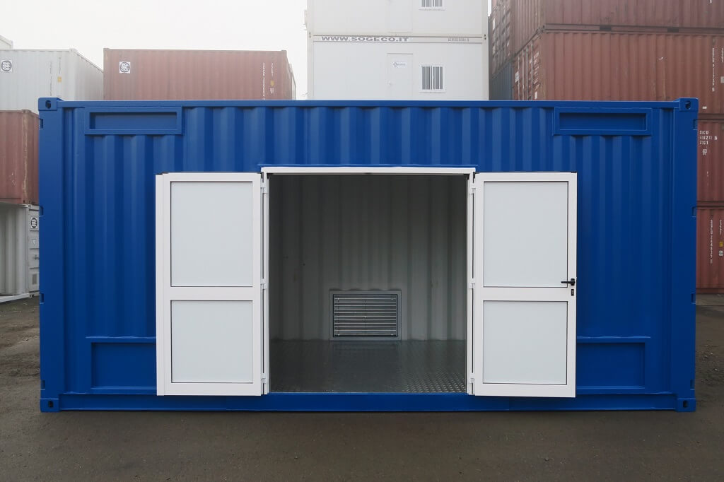 Container 20' HC Double Door modificato per installazione di impianti tecnici
