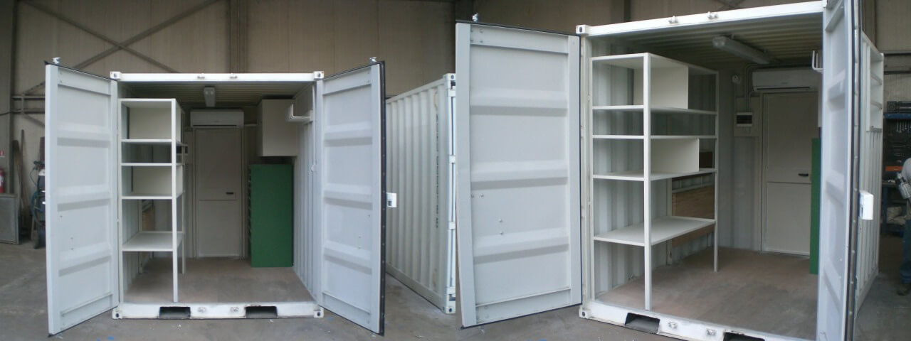 Container modificati per accogliere archivi e scaffalati | Sogeco